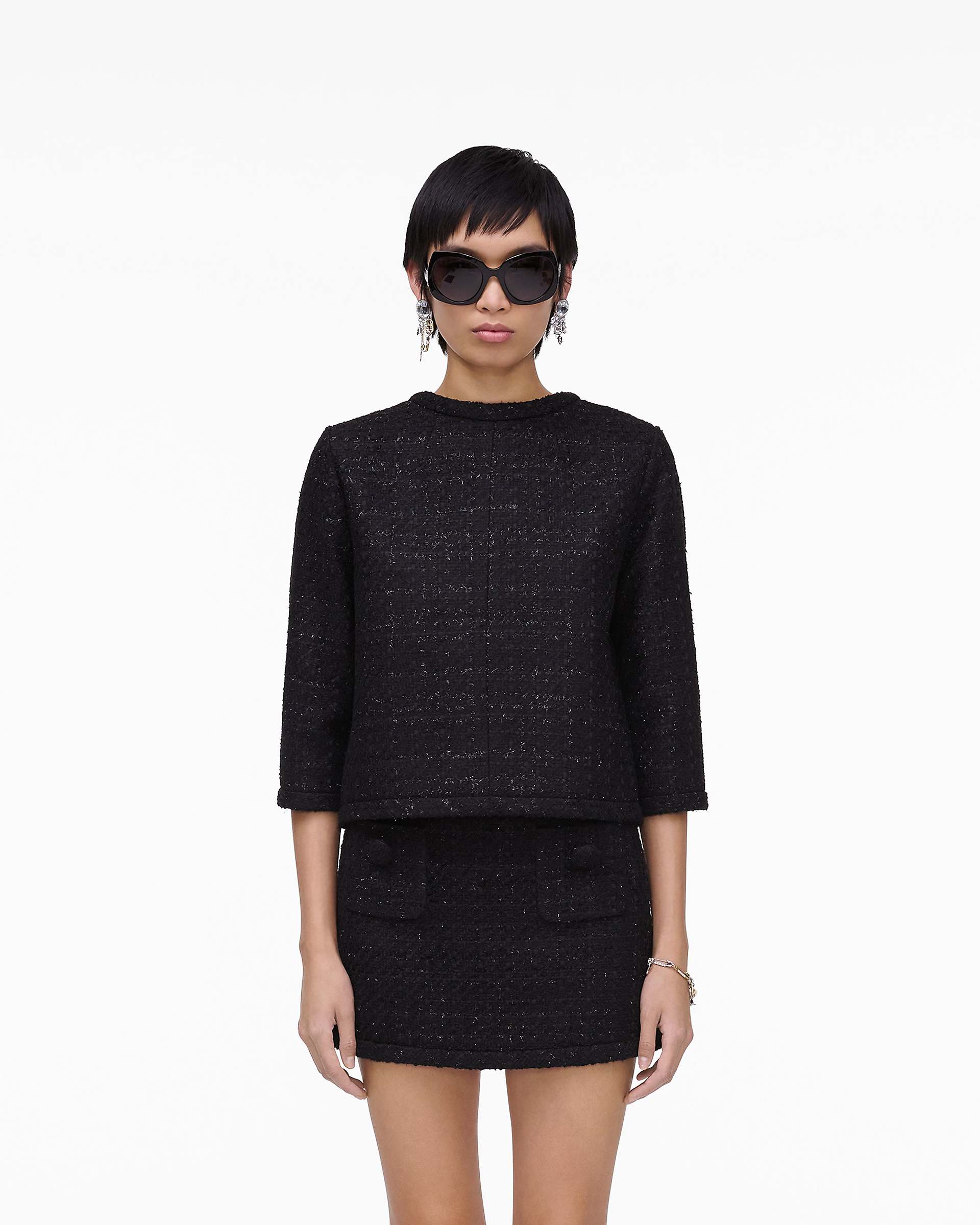 Tweed Backwards Lady Jacket - Black