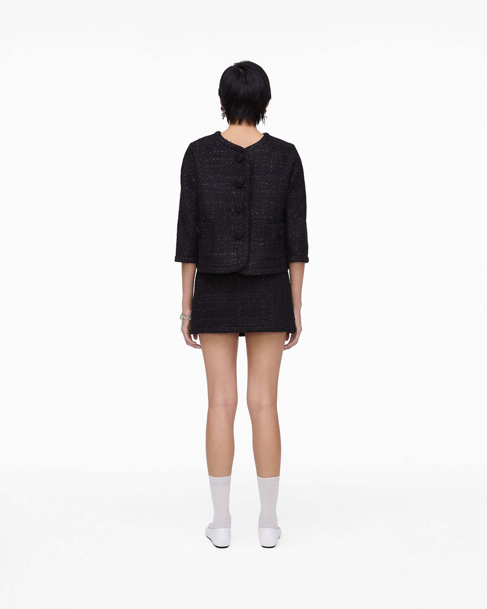 Tweed Backwards Lady Jacket - Black