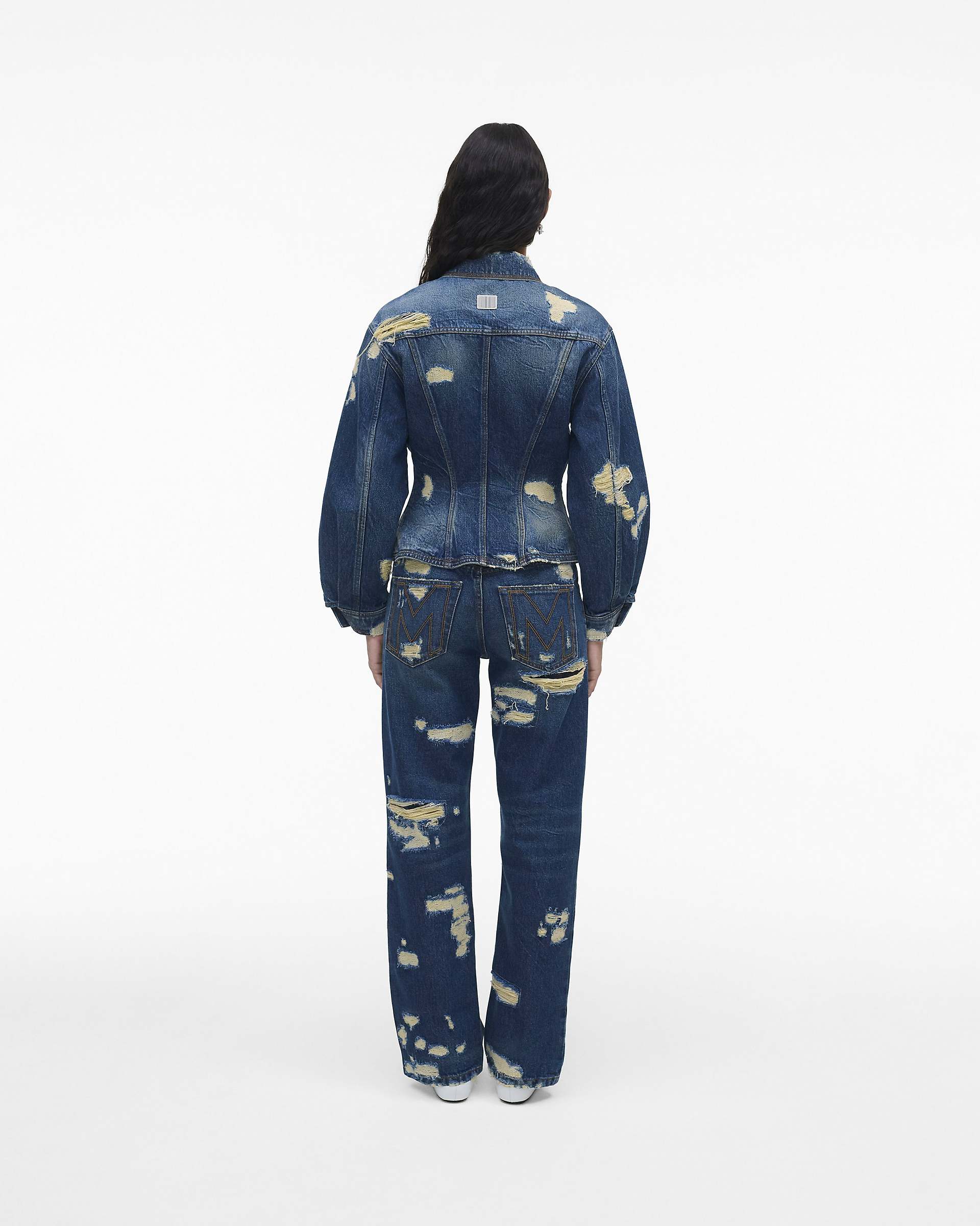 The Rip And Repair Fluted Denim Jacket - Punk Indigo