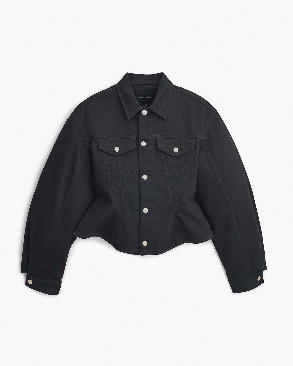 The Fluted Denim Jacket - Black