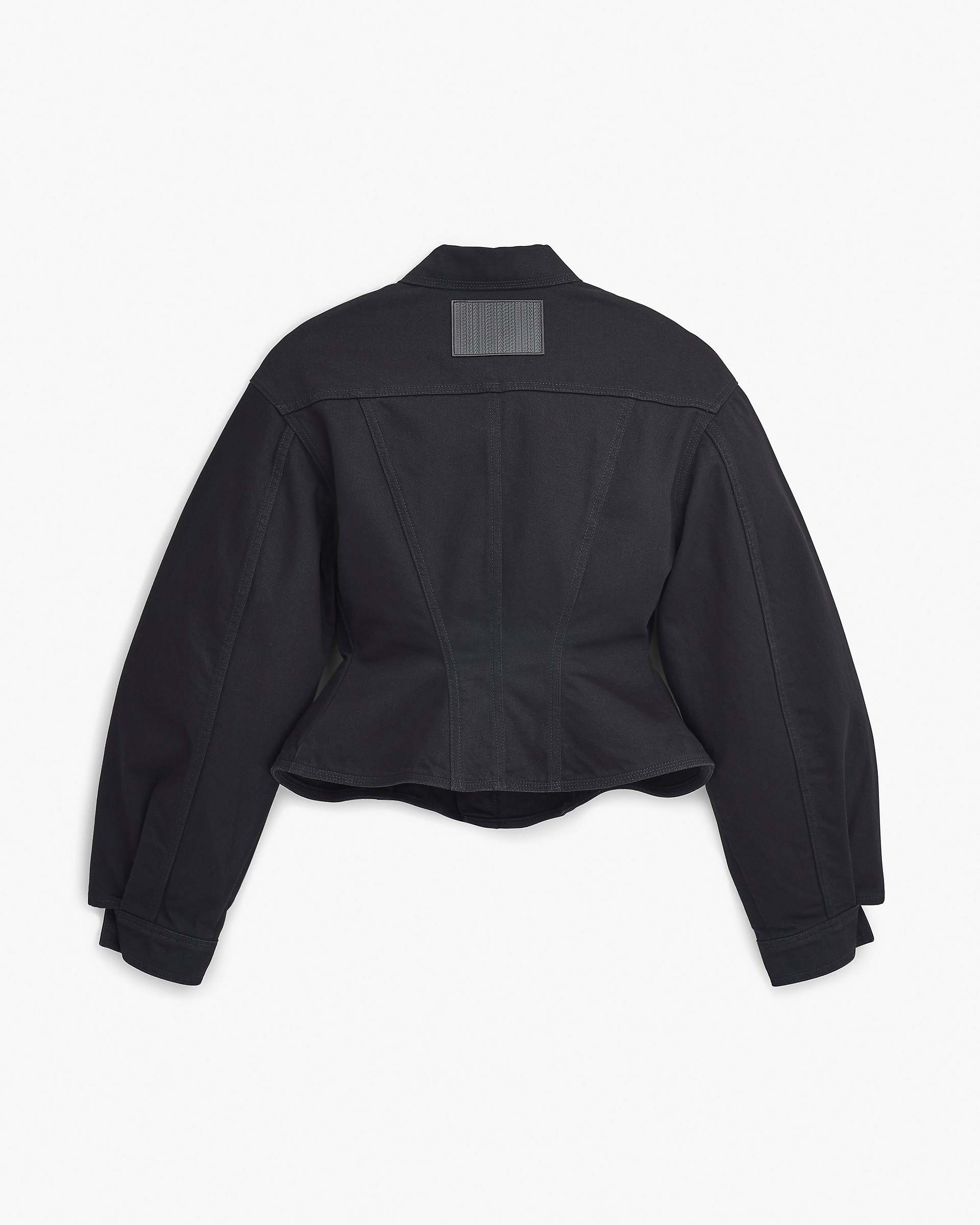 The Fluted Denim Jacket - Black