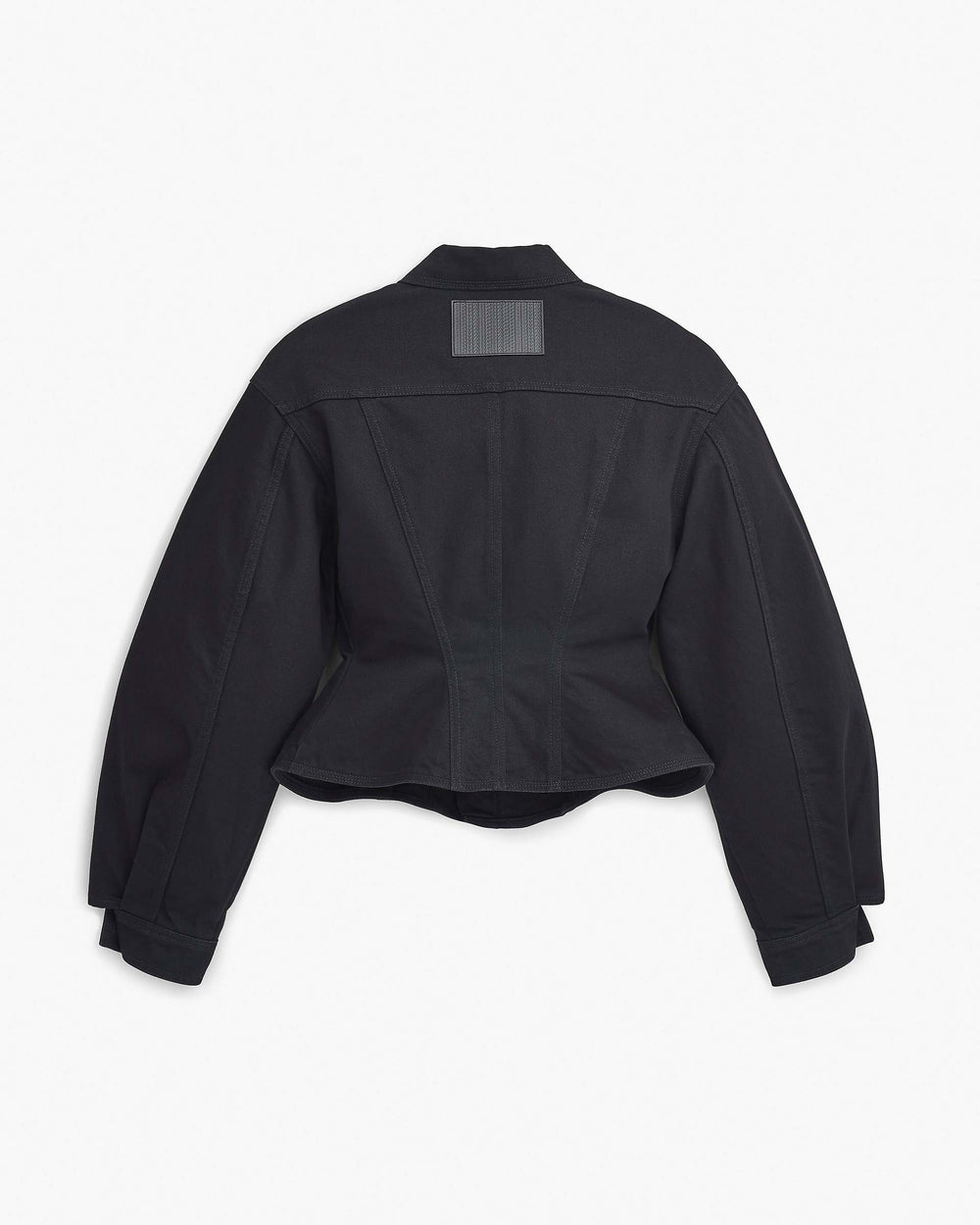 The Fluted Denim Jacket - Black