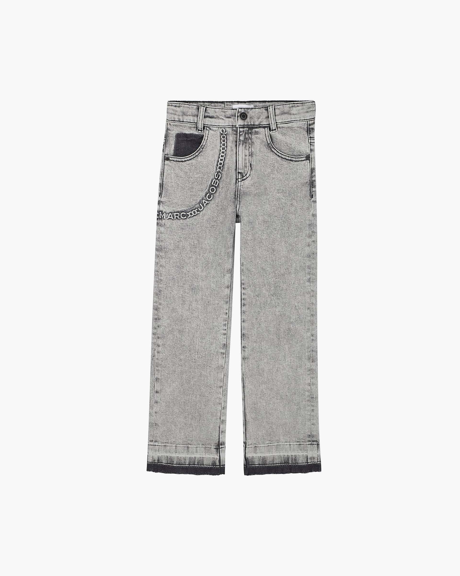 The Trompe Loeil Chain Jeans - Black