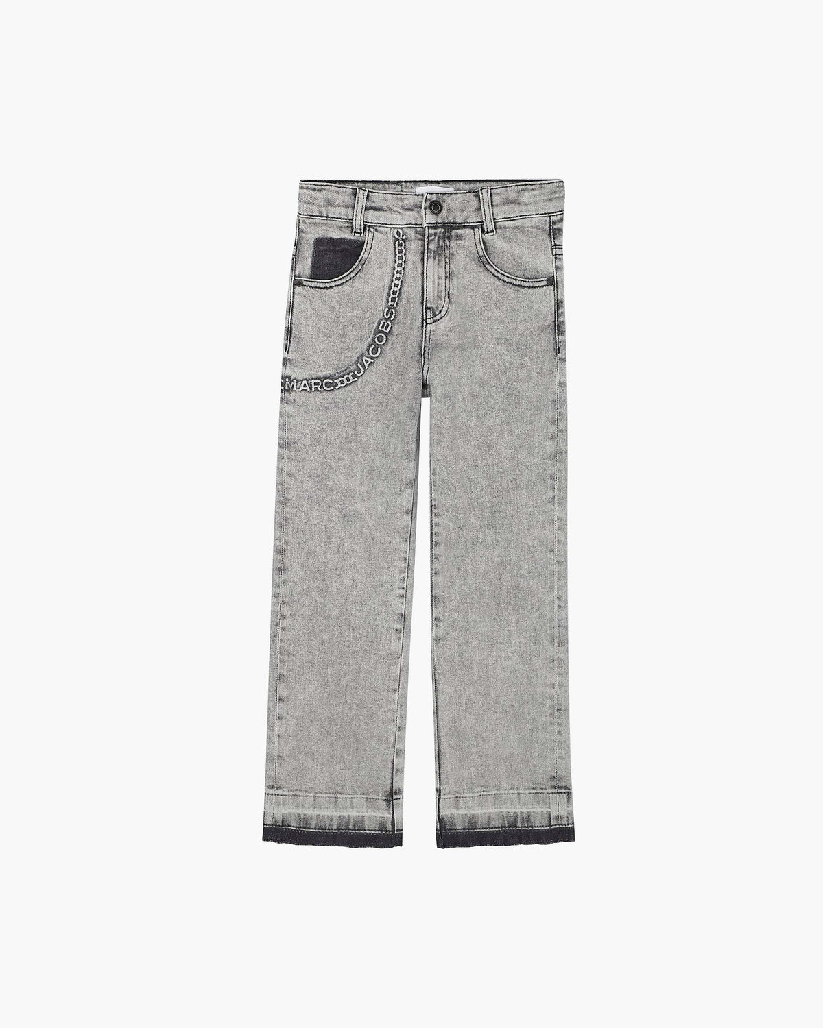 The Trompe Loeil Chain Jeans - Black