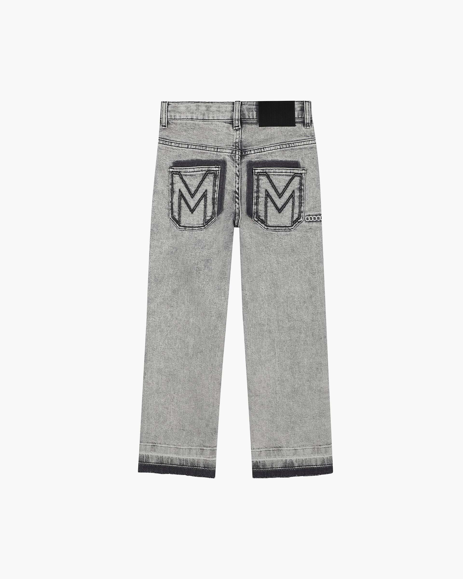 The Trompe Loeil Chain Jeans - Black