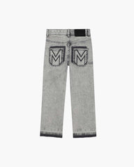 The Trompe Loeil Chain Jeans - Black