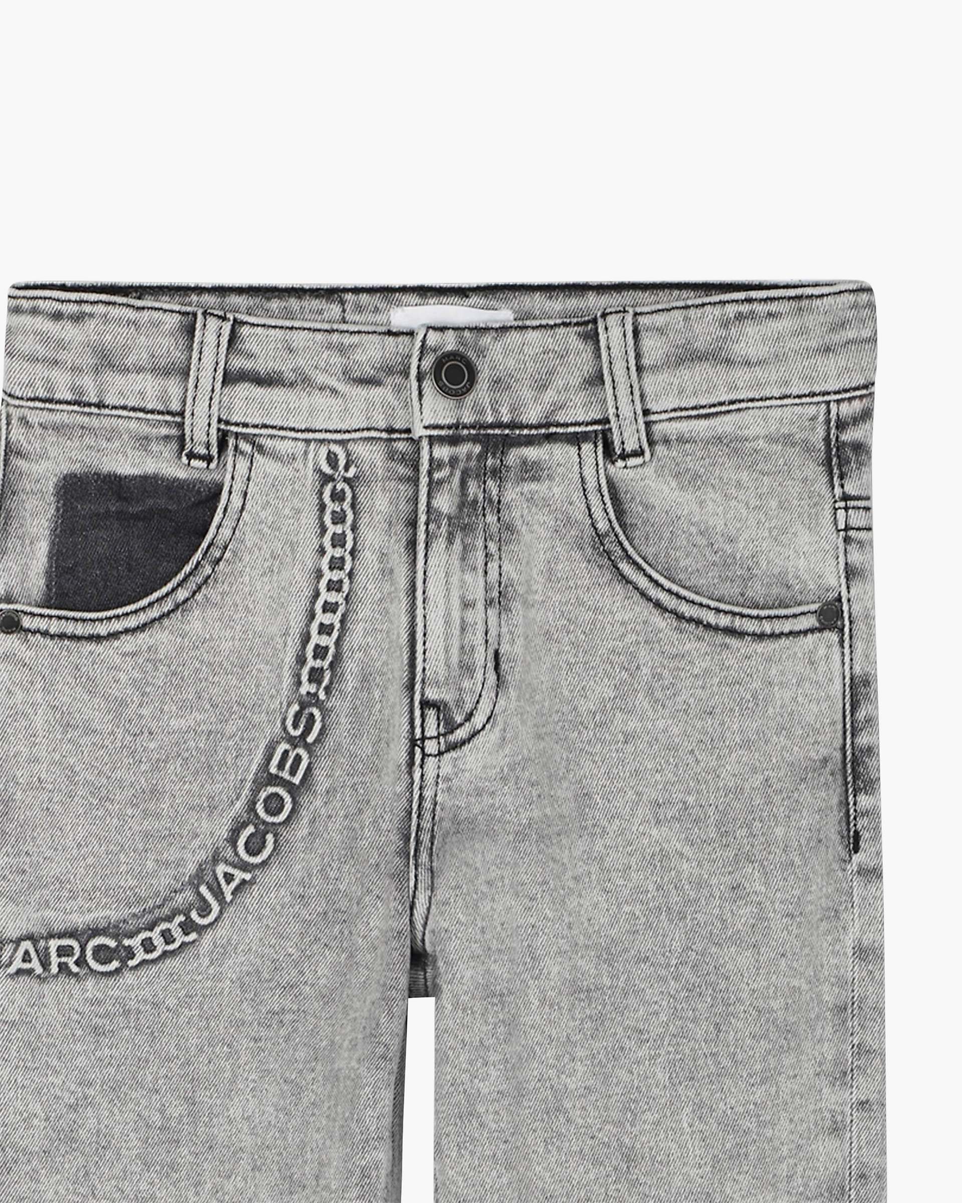 The Trompe Loeil Chain Jeans - Black