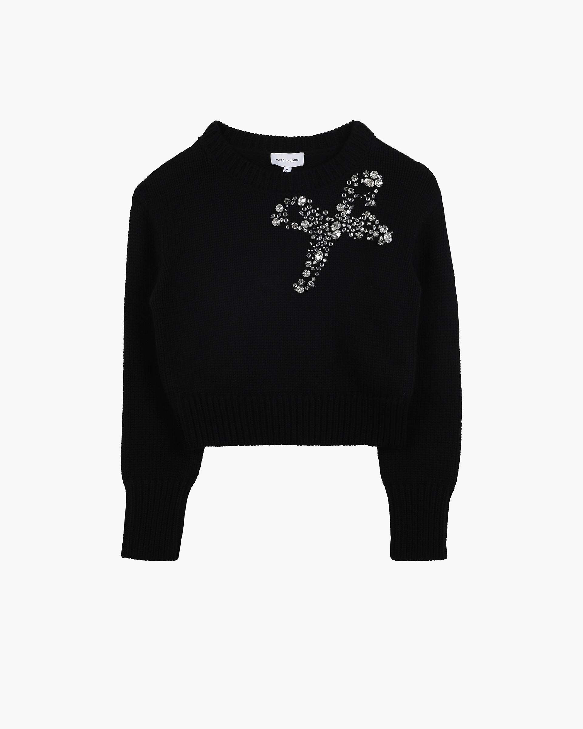 The Gem Bow Sweater - Black