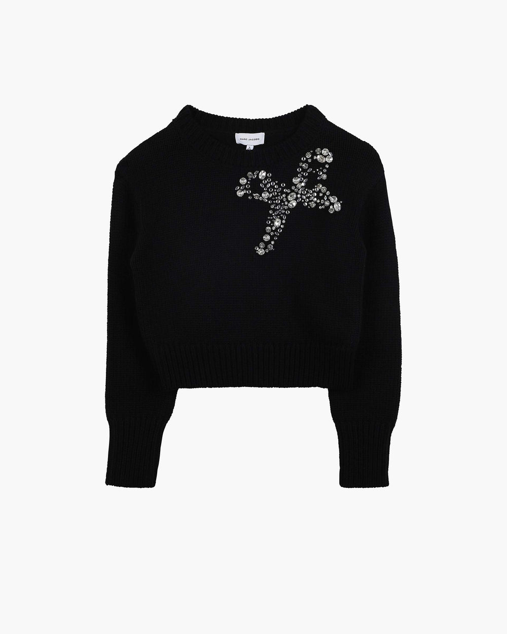 The Gem Bow Sweater - Black