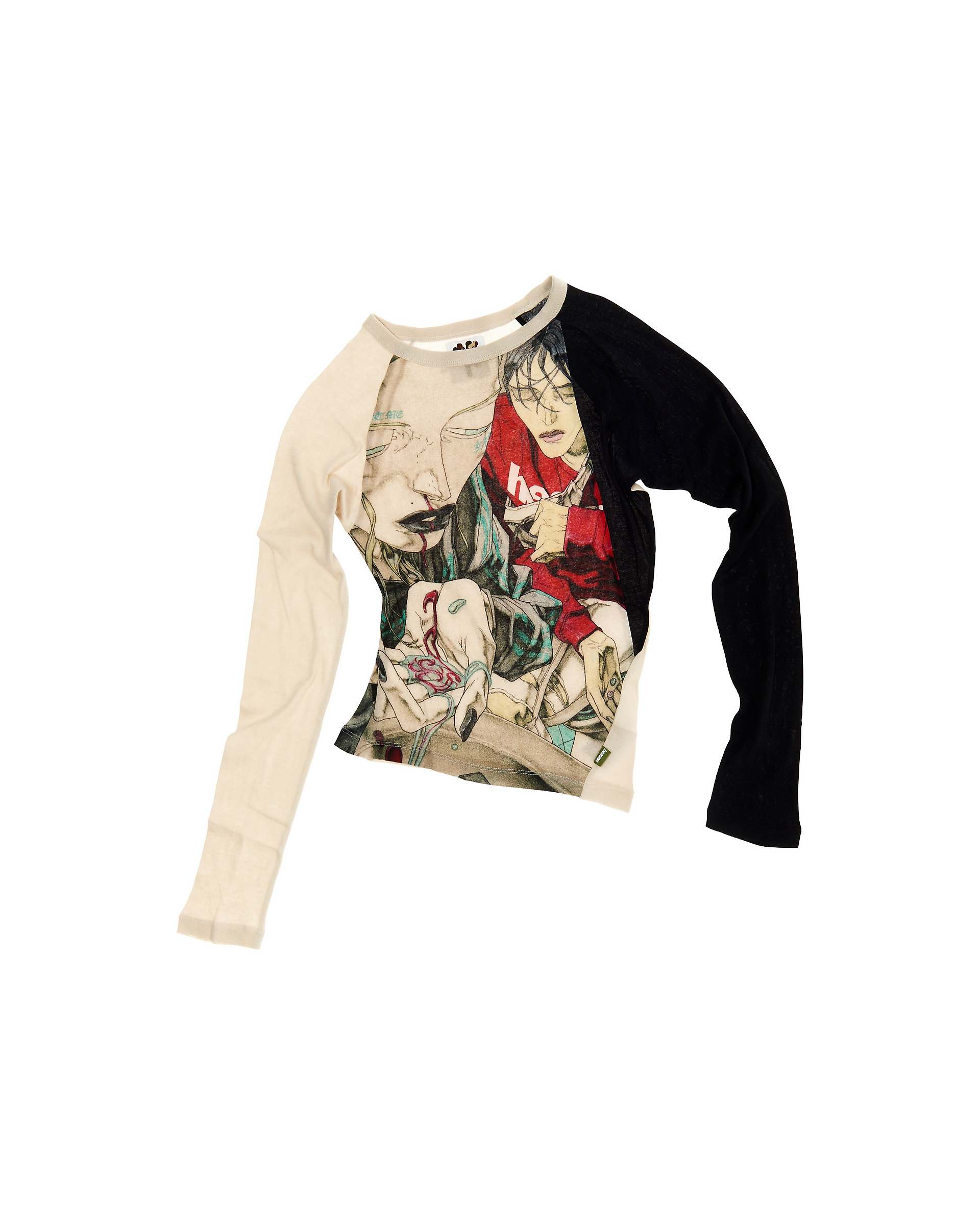 David Rappeneau Mesh Longsleeve - Beige Multi