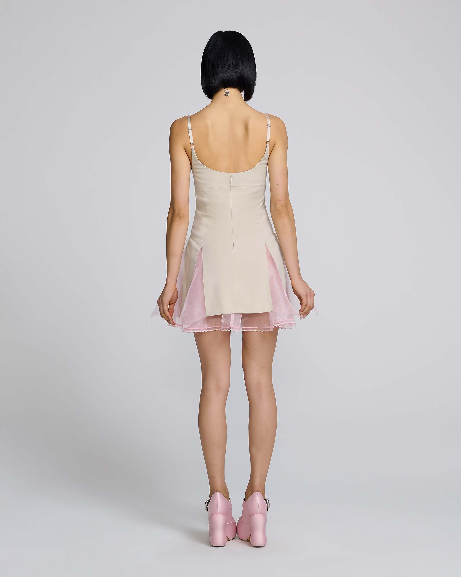 Handkerchief Princess Dress - Beige
