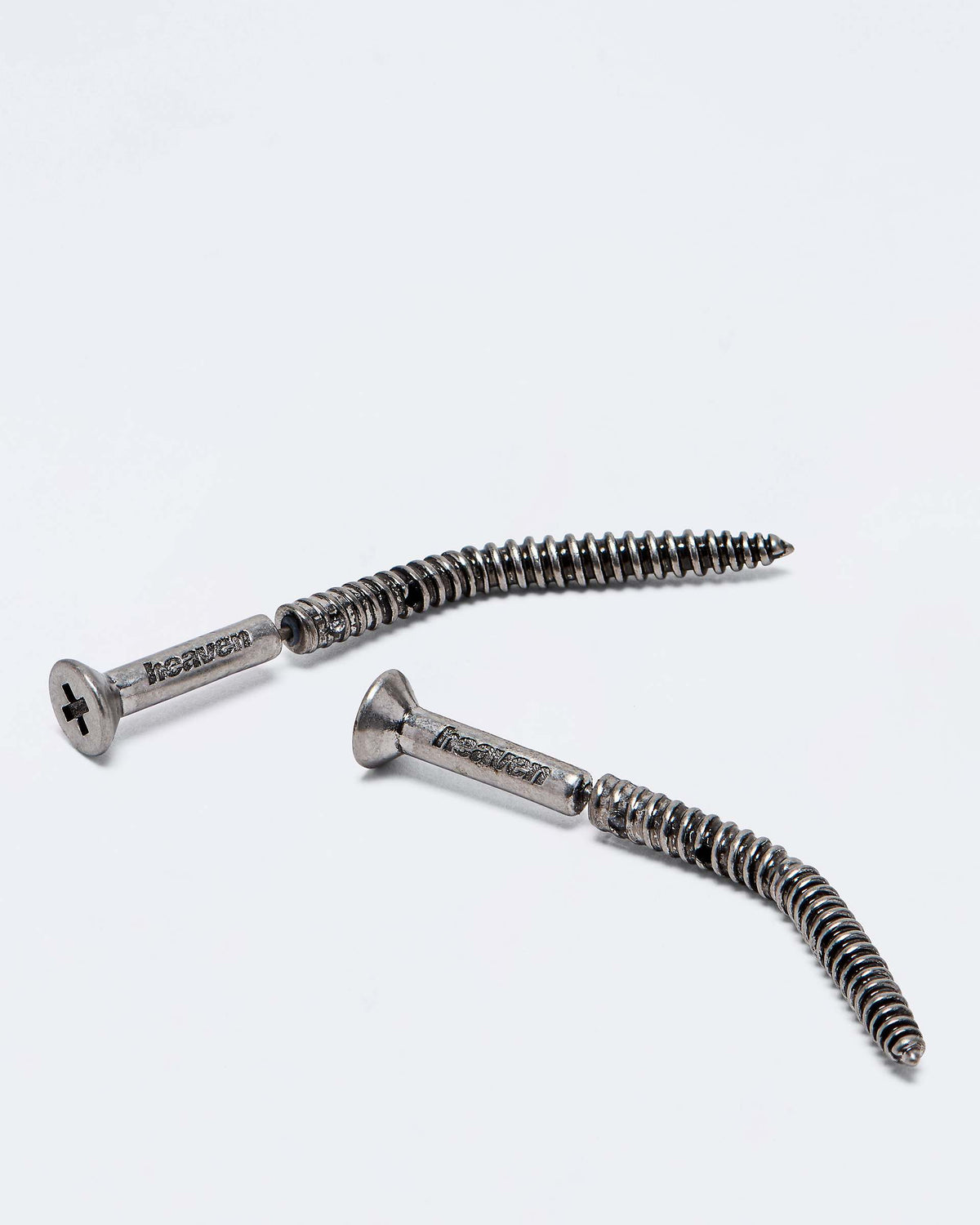 Screw Earrings - Aged Silver