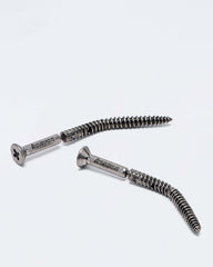 Screw Earrings - Aged Silver