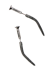 Screw Earrings - Aged Silver
