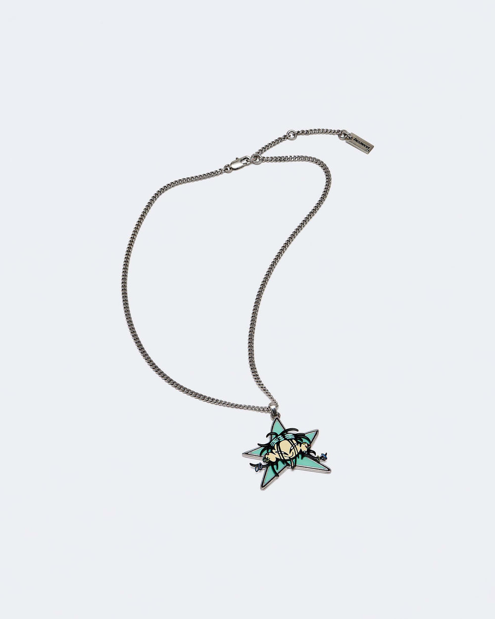 Star Pendant Necklace - Aged Silver Multi