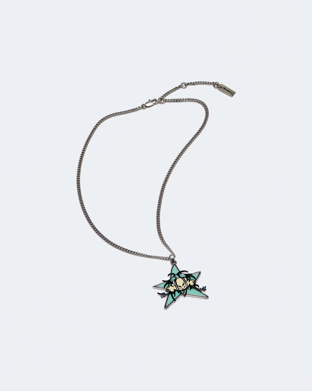 Star Pendant Necklace - Aged Silver Multi