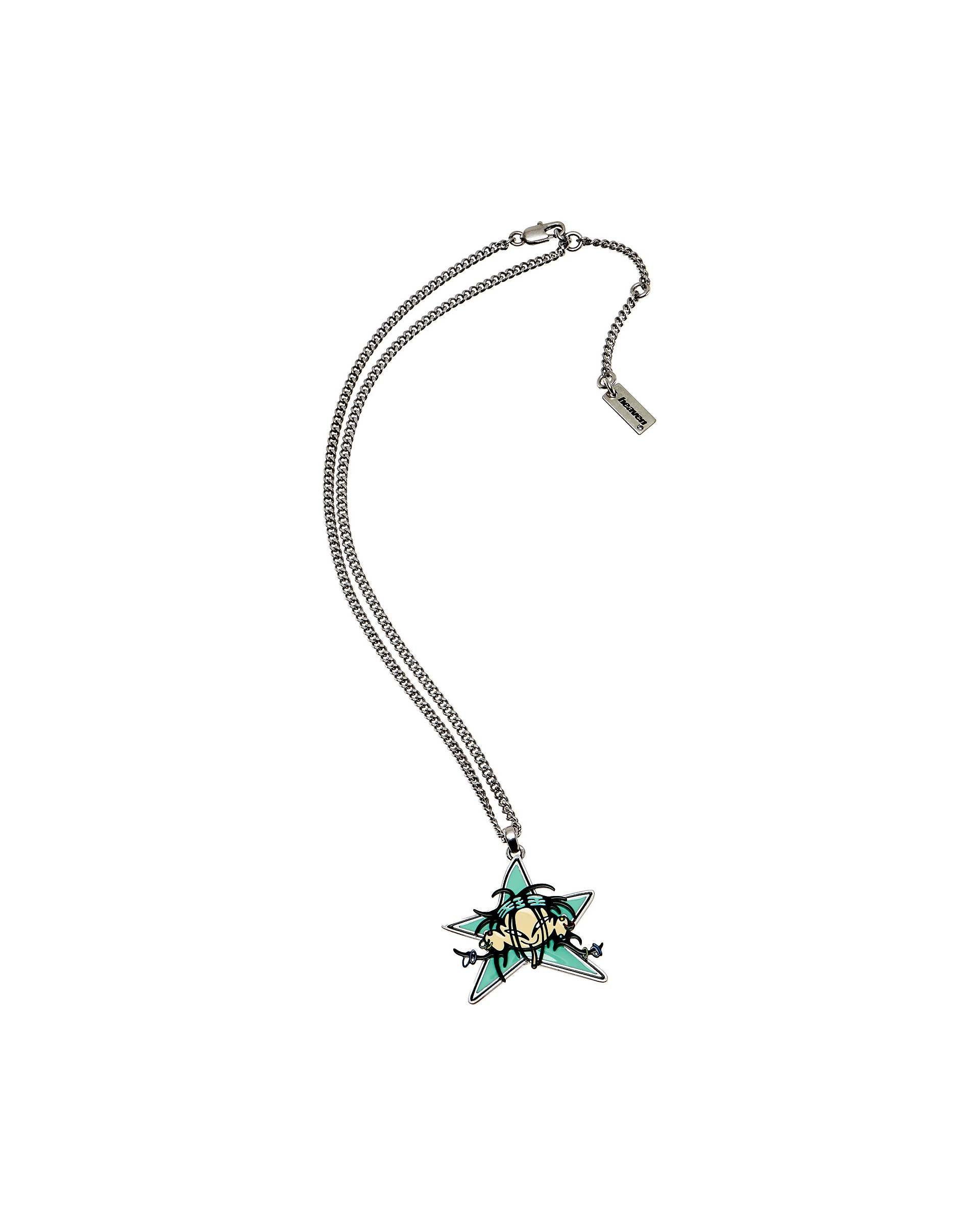 Star Pendant Necklace - Aged Silver Multi