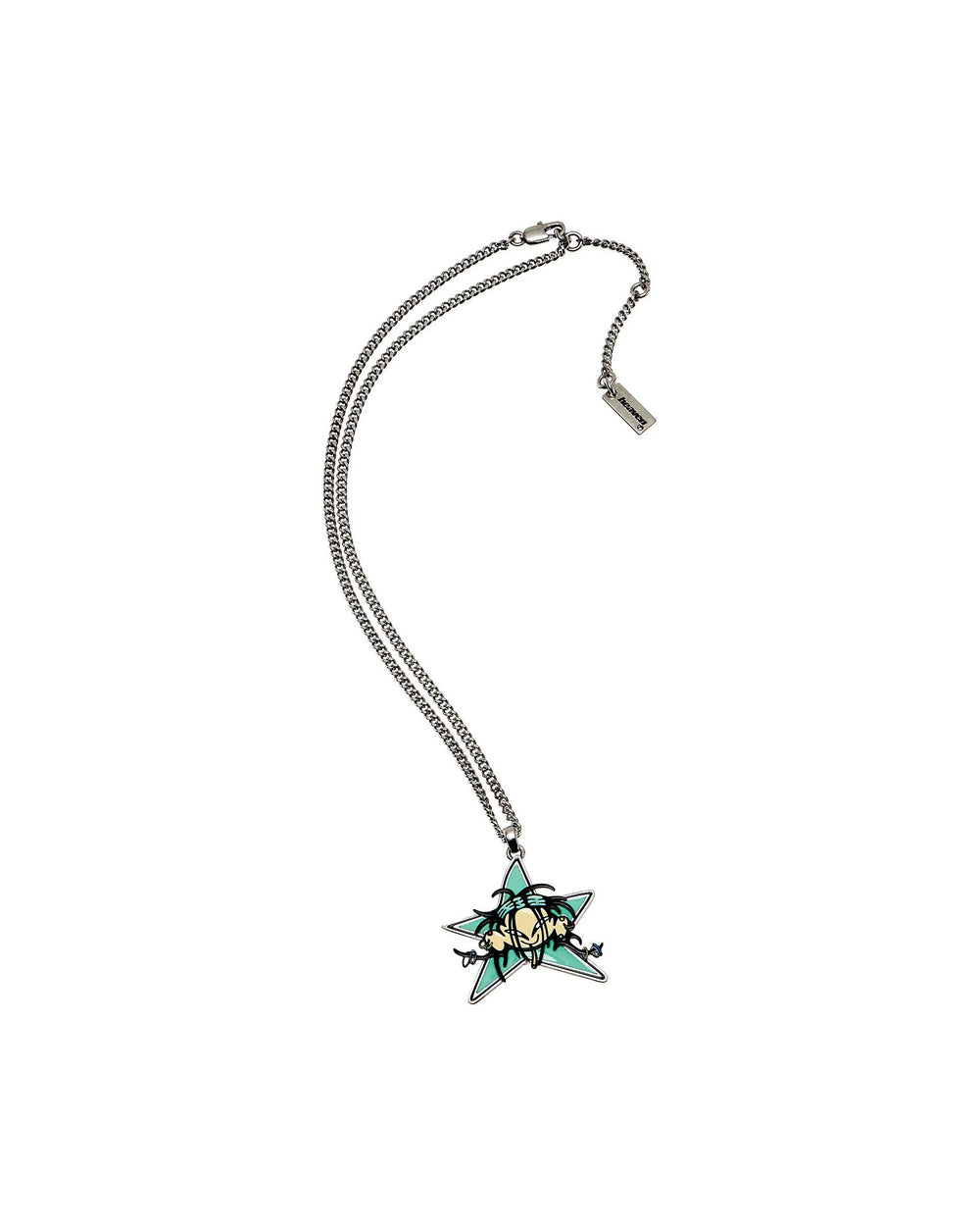 Star Pendant Necklace - Aged Silver Multi