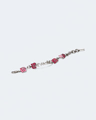 Fuck Everything Bracelet - Aged Silver/Pink