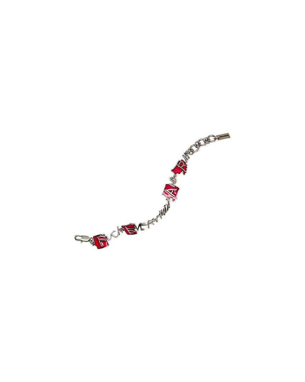 Fuck Everything Bracelet - Aged Silver/Pink