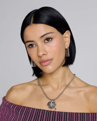 HEAVEN PENTAGRAM LOCKET - Aged Silver