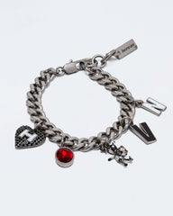 Teddy Charm Bracelet - Aged Silver