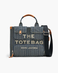 The Cargo Monogram Denim Medium Tote Bag - Sun Faded Denim