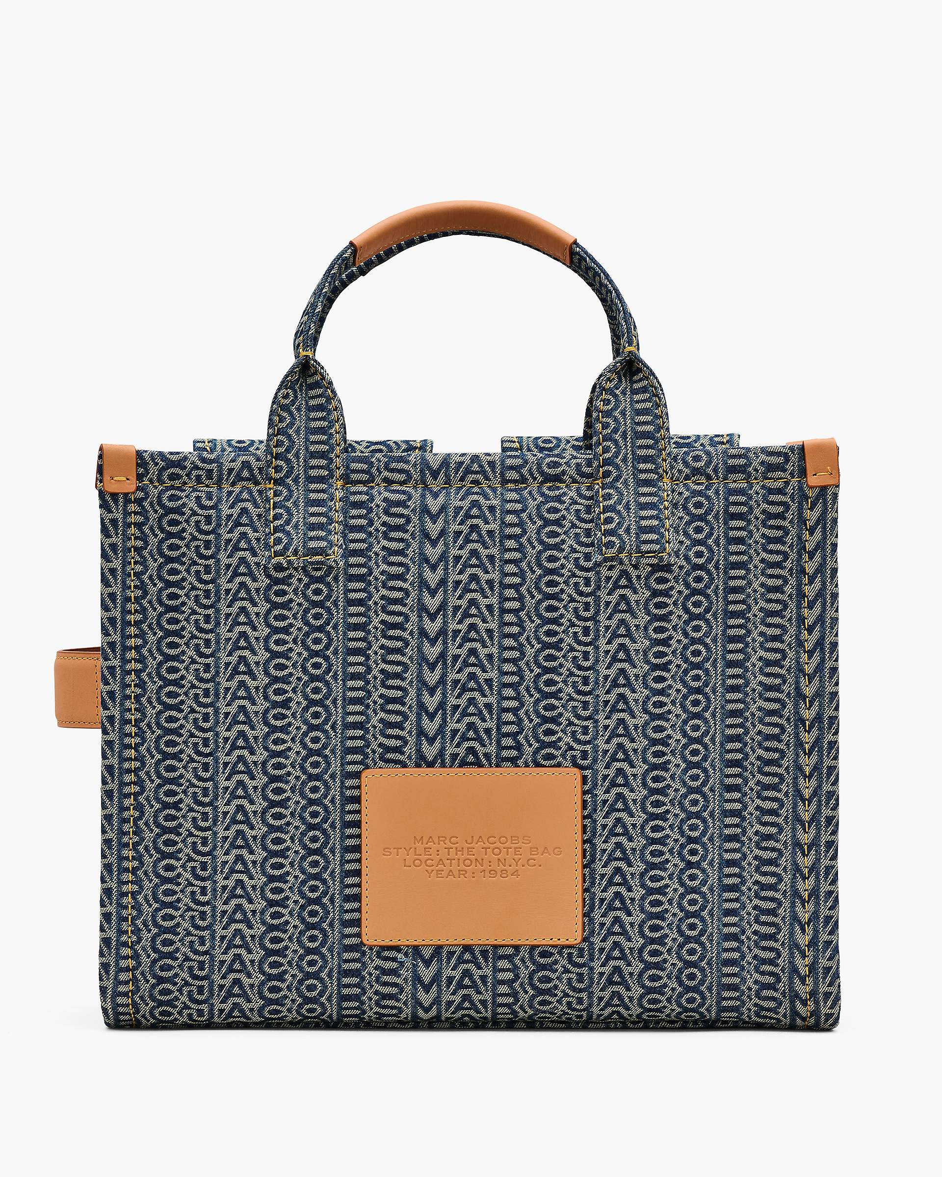 The Cargo Monogram Denim Medium Tote Bag - Sun Faded Denim