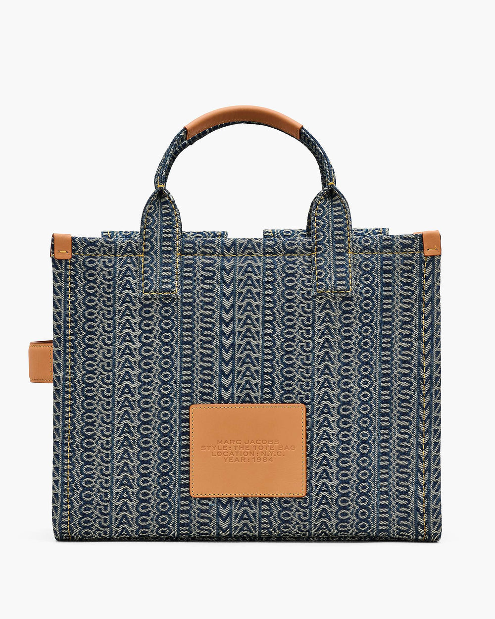 The Cargo Monogram Denim Medium Tote Bag - Sun Faded Denim