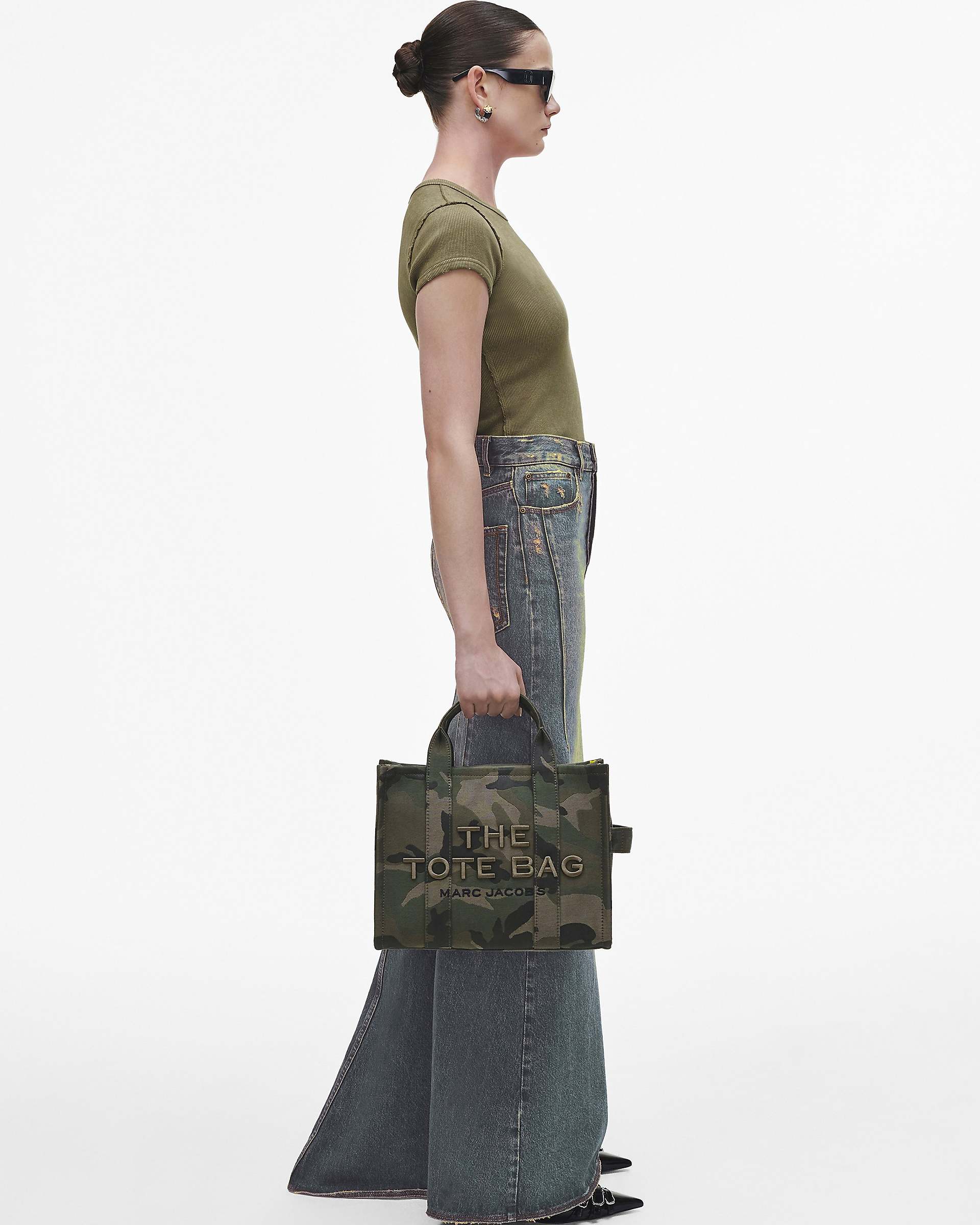The Camo Jacquard Medium Tote Bag - Camo Multi