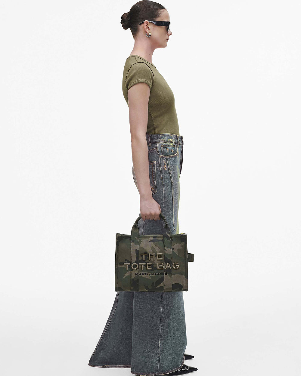 The Camo Jacquard Medium Tote Bag - Camo Multi