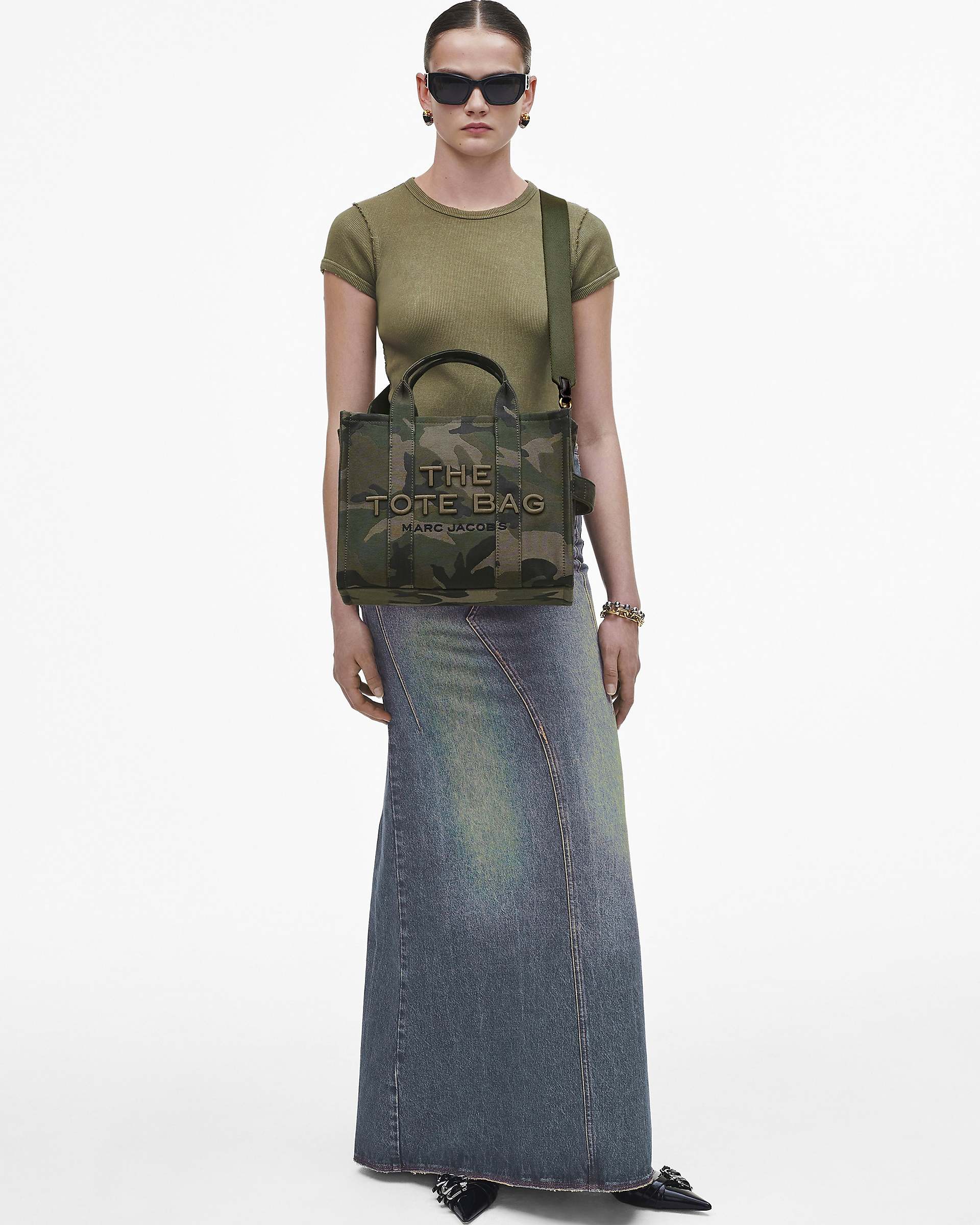 The Camo Jacquard Medium Tote Bag - Camo Multi