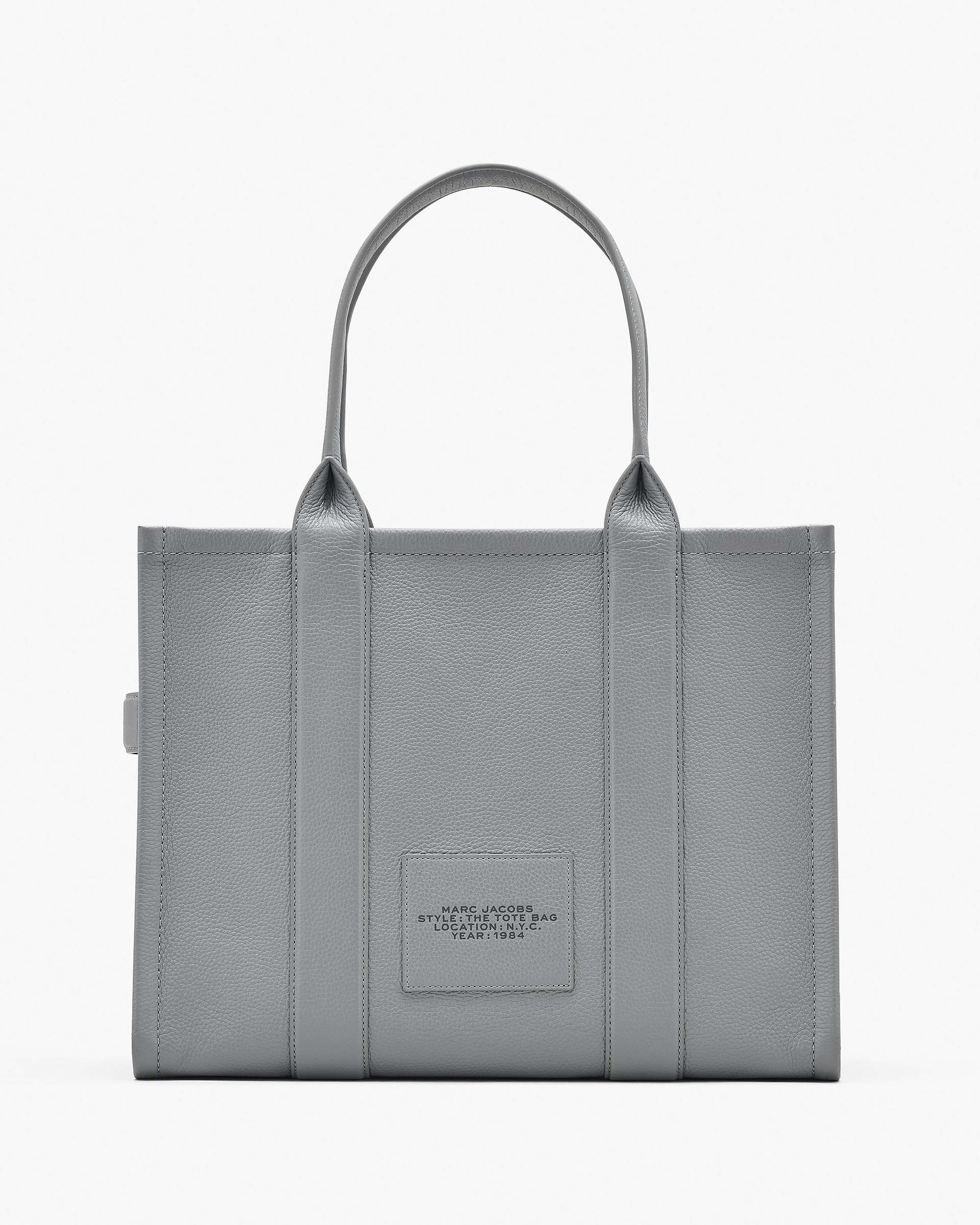 The Leather Large Tote Bag - Wolf Grey