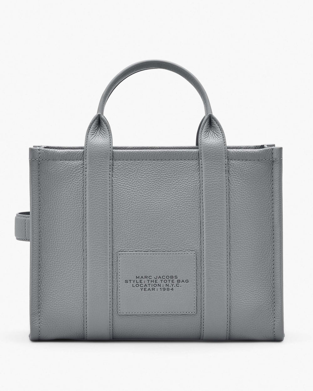 The Leather Medium Tote Bag - Wolf Grey