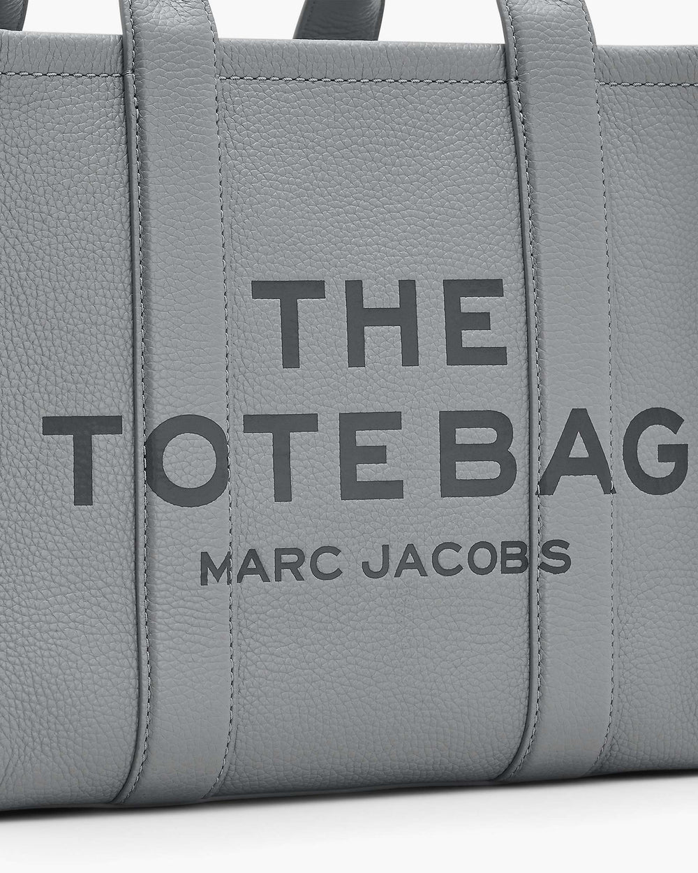 The Leather Medium Tote Bag - Wolf Grey