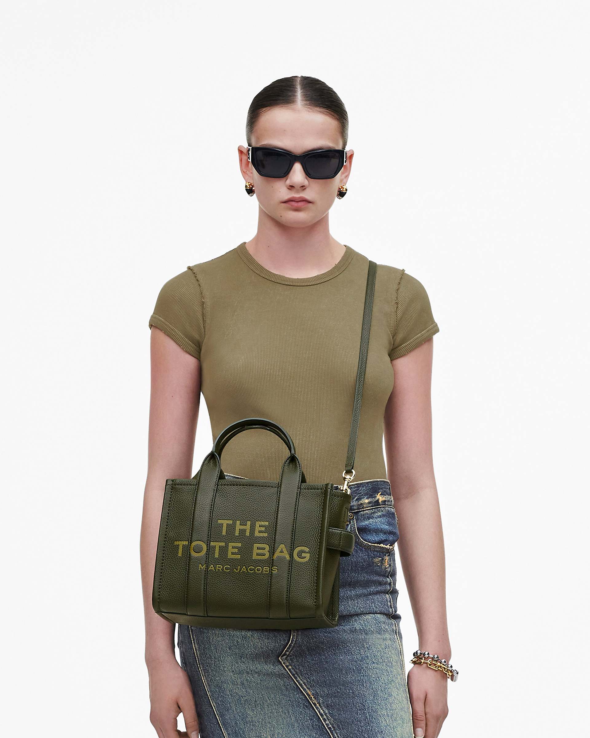 The Leather Small Tote Bag - Forest