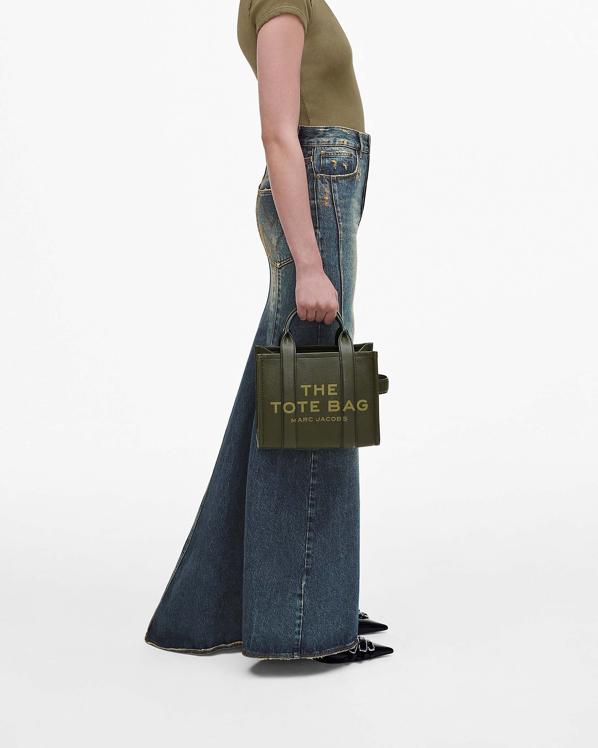 The Leather Small Tote Bag - Forest