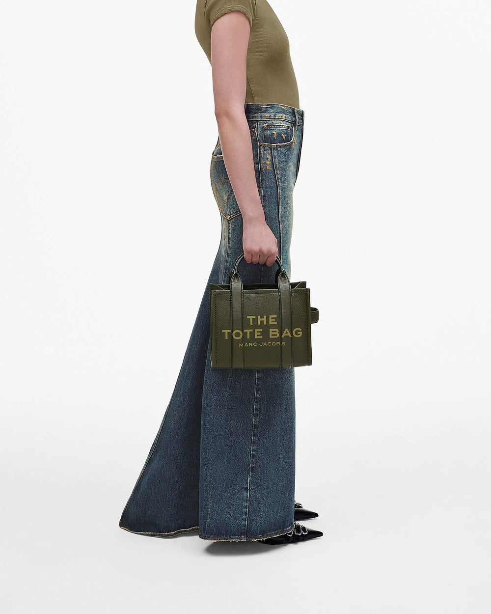 The Leather Small Tote Bag - Forest