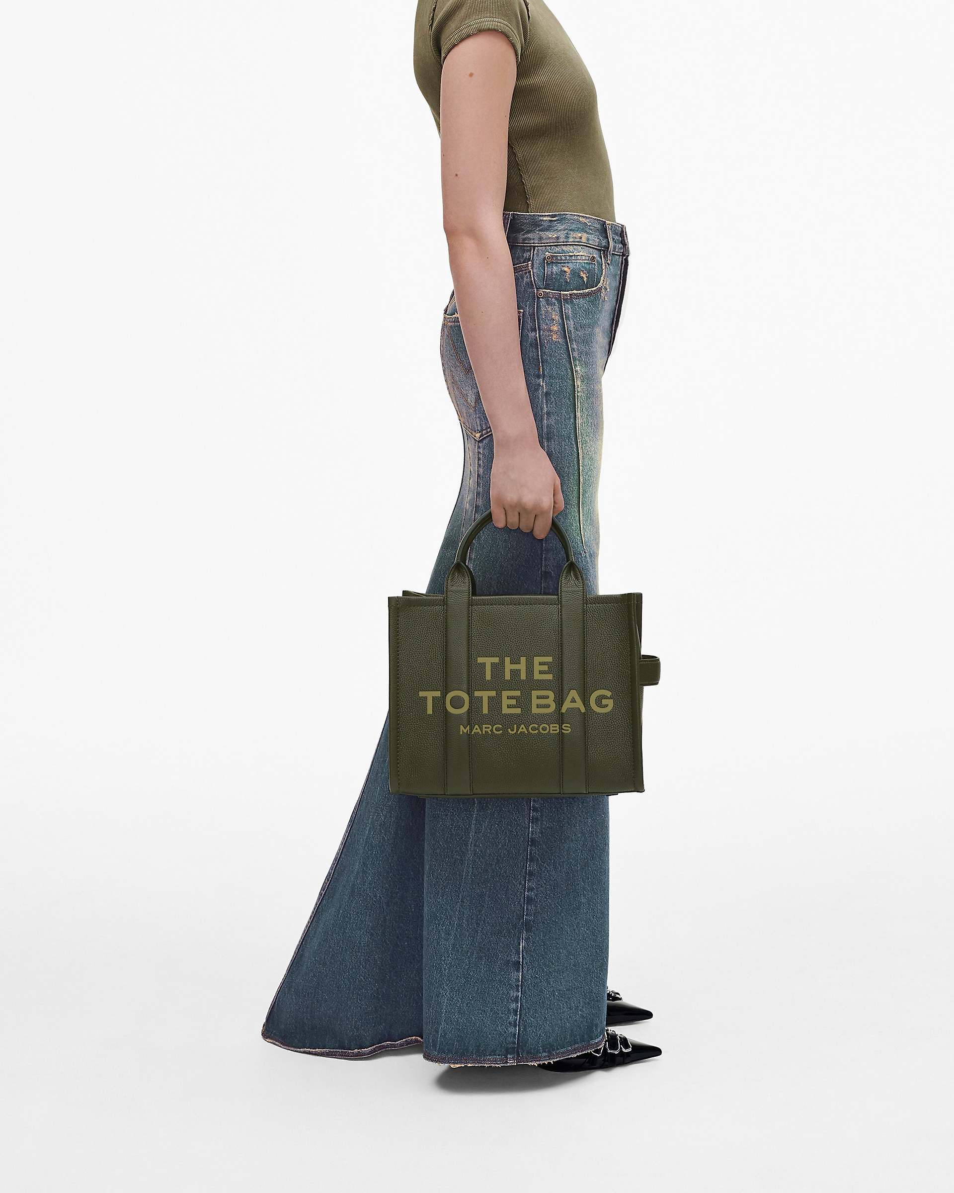 The Leather Medium Tote Bag - Forest