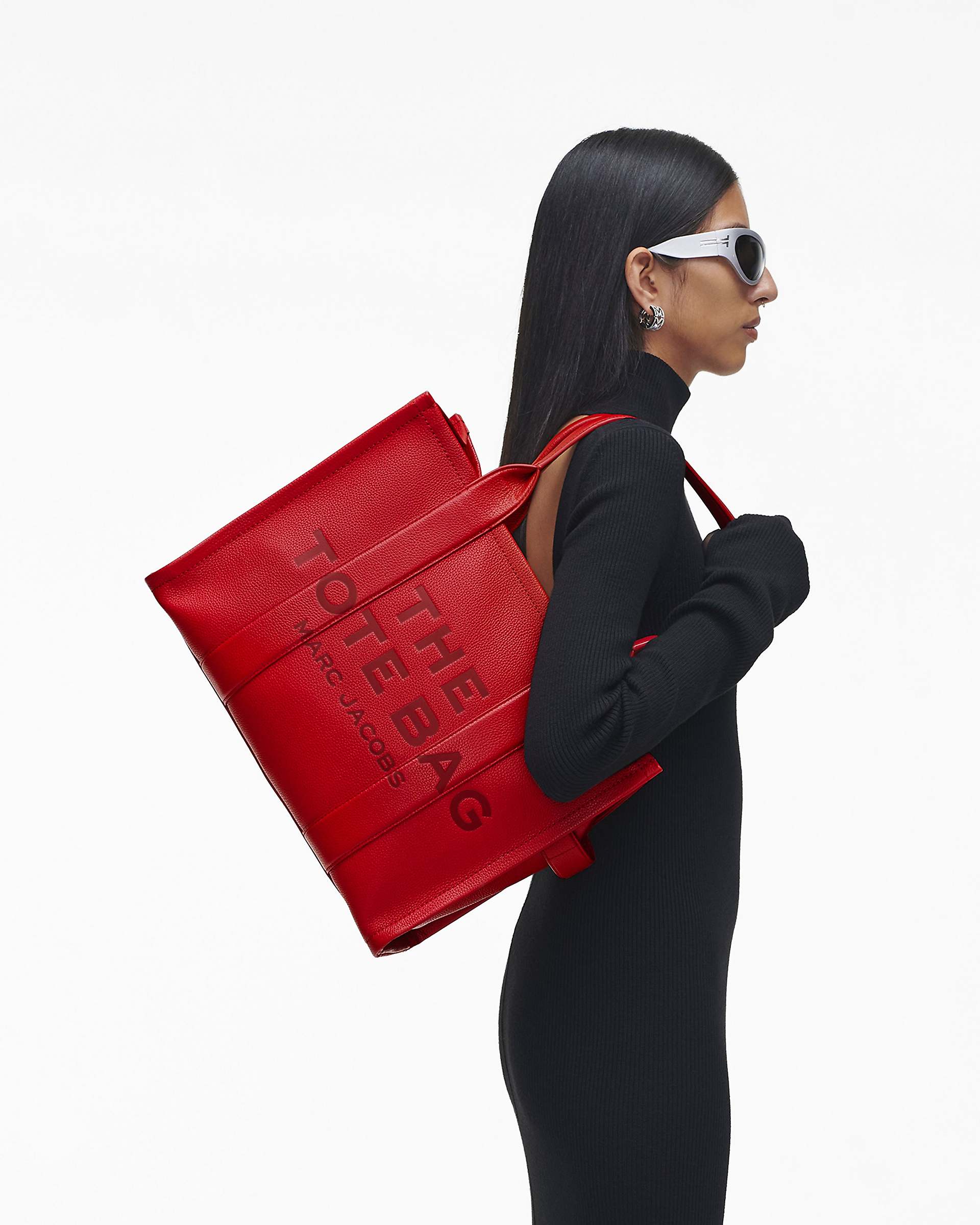 The Leather Large Tote Bag - True Red