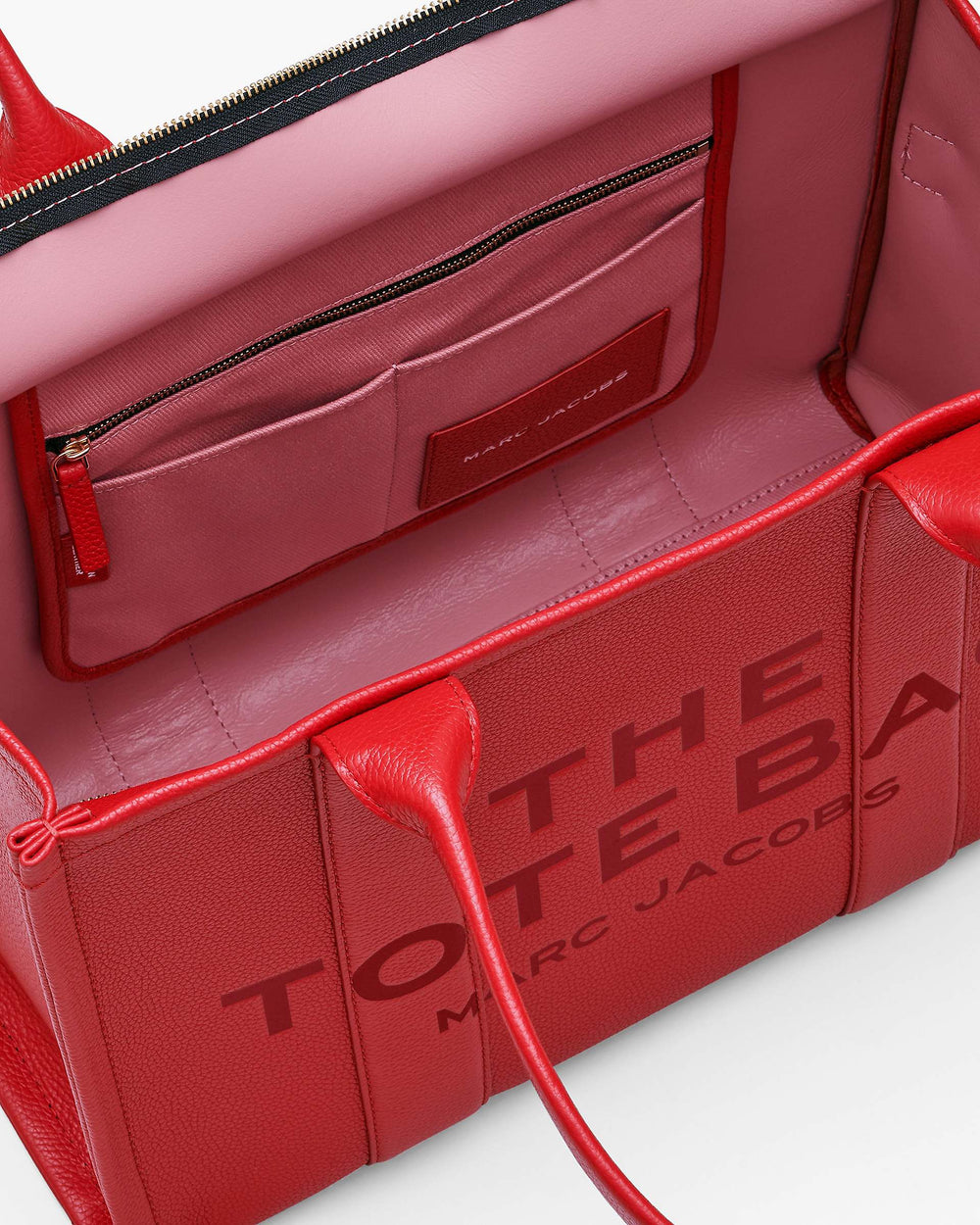 The Leather Large Tote Bag - True Red