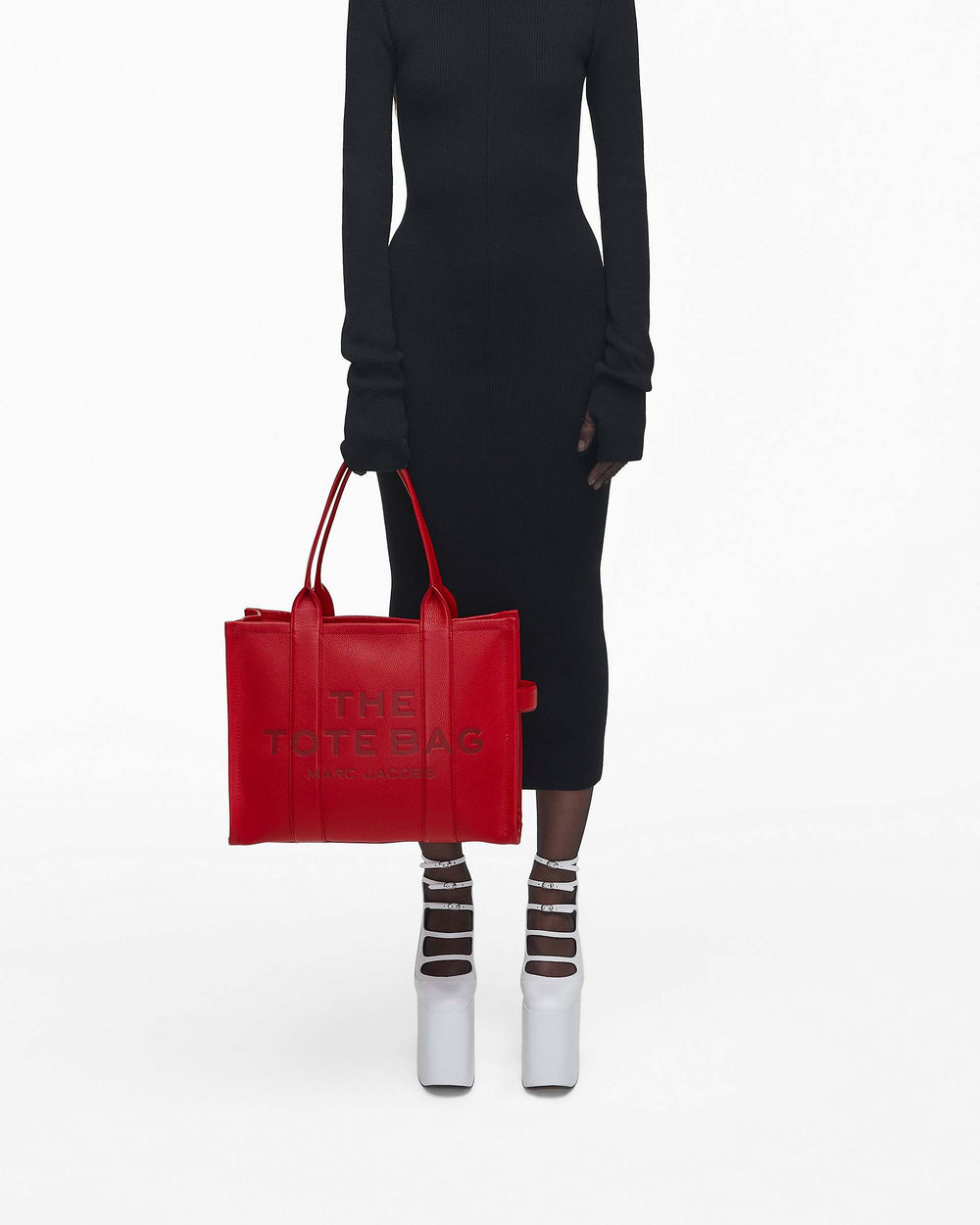 The Leather Large Tote Bag - True Red