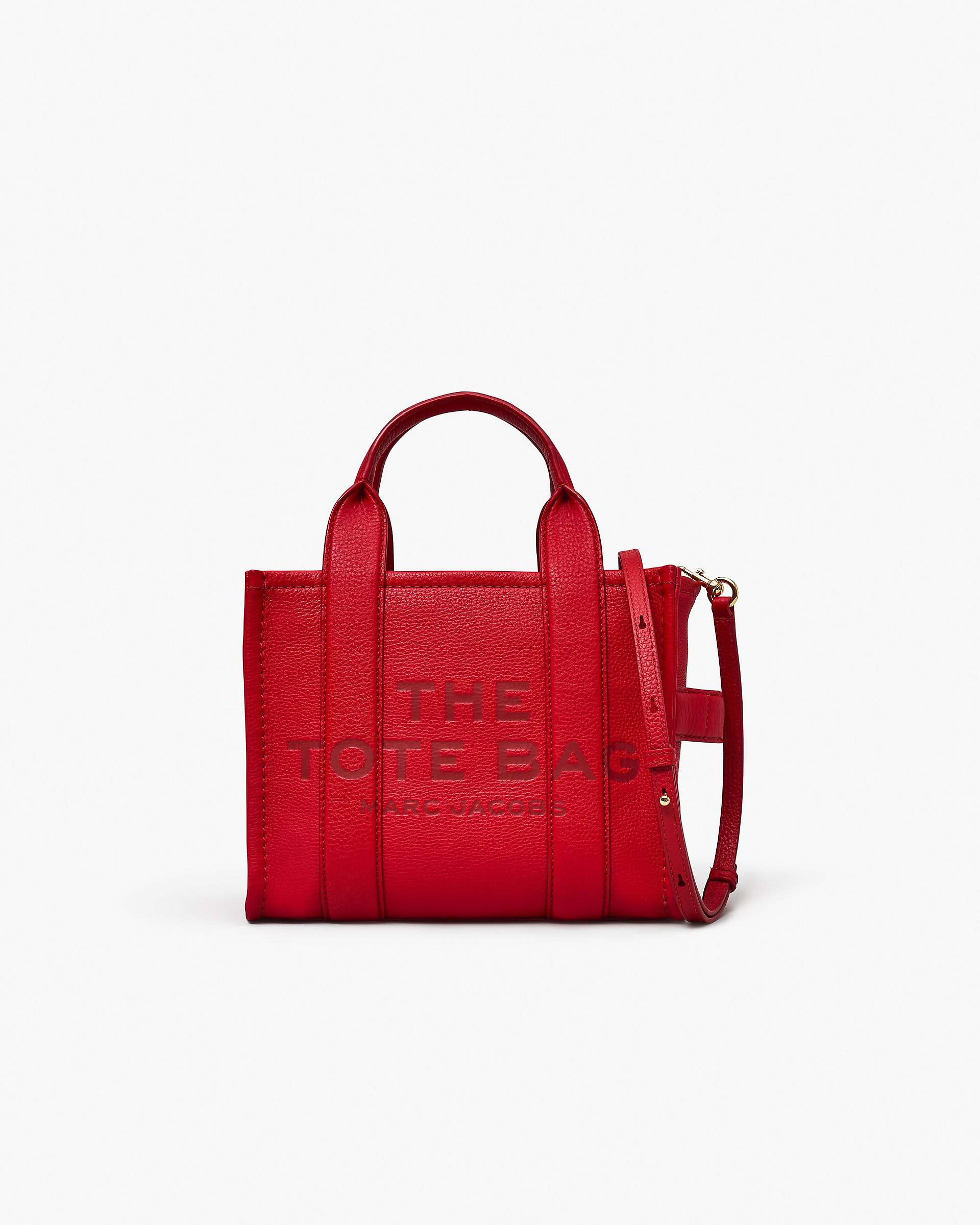 The Leather Small Tote Bag - True Red