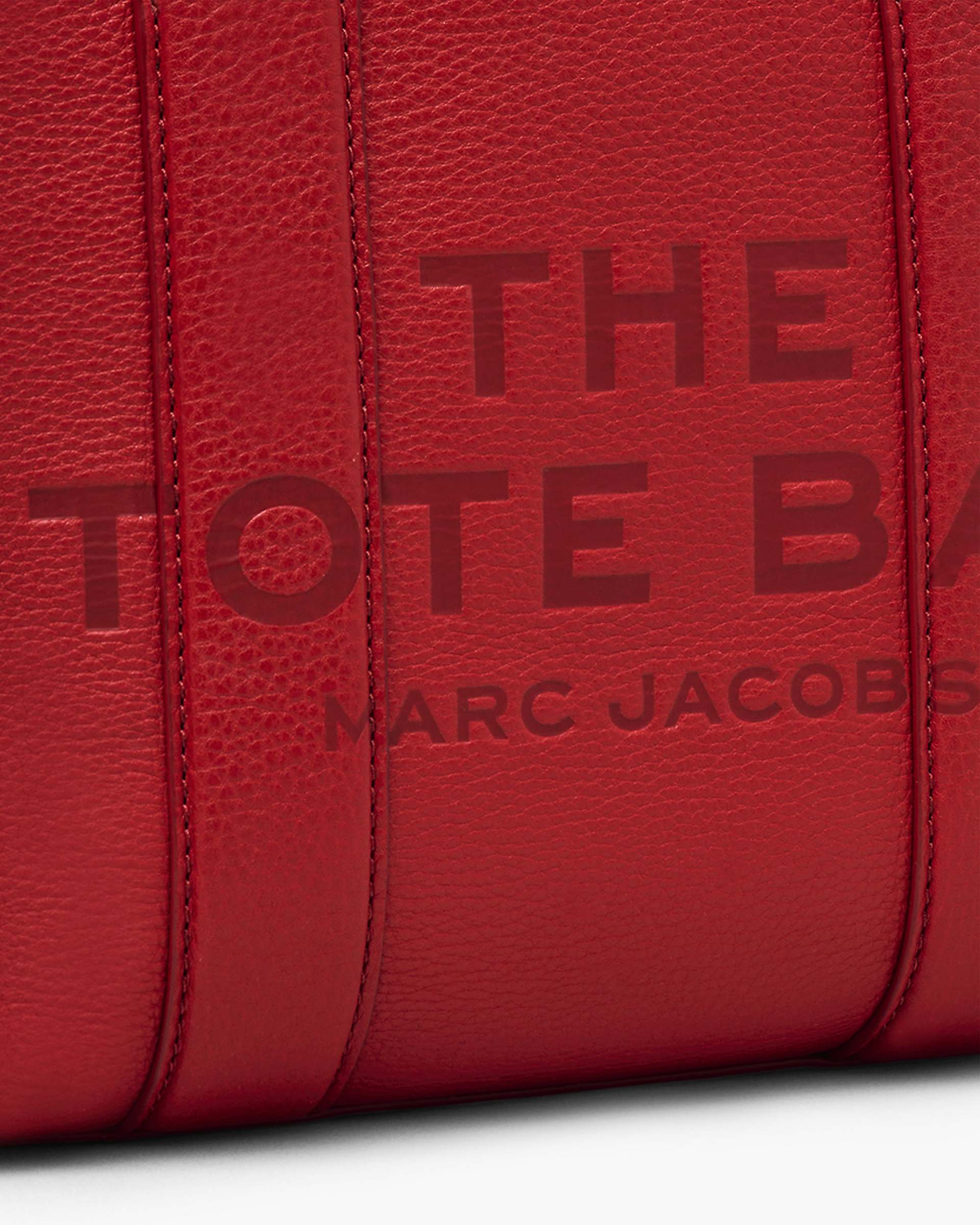 The Leather Small Tote Bag - True Red