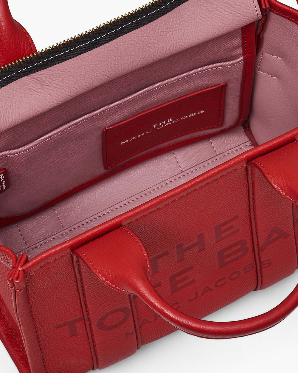 The Leather Small Tote Bag - True Red