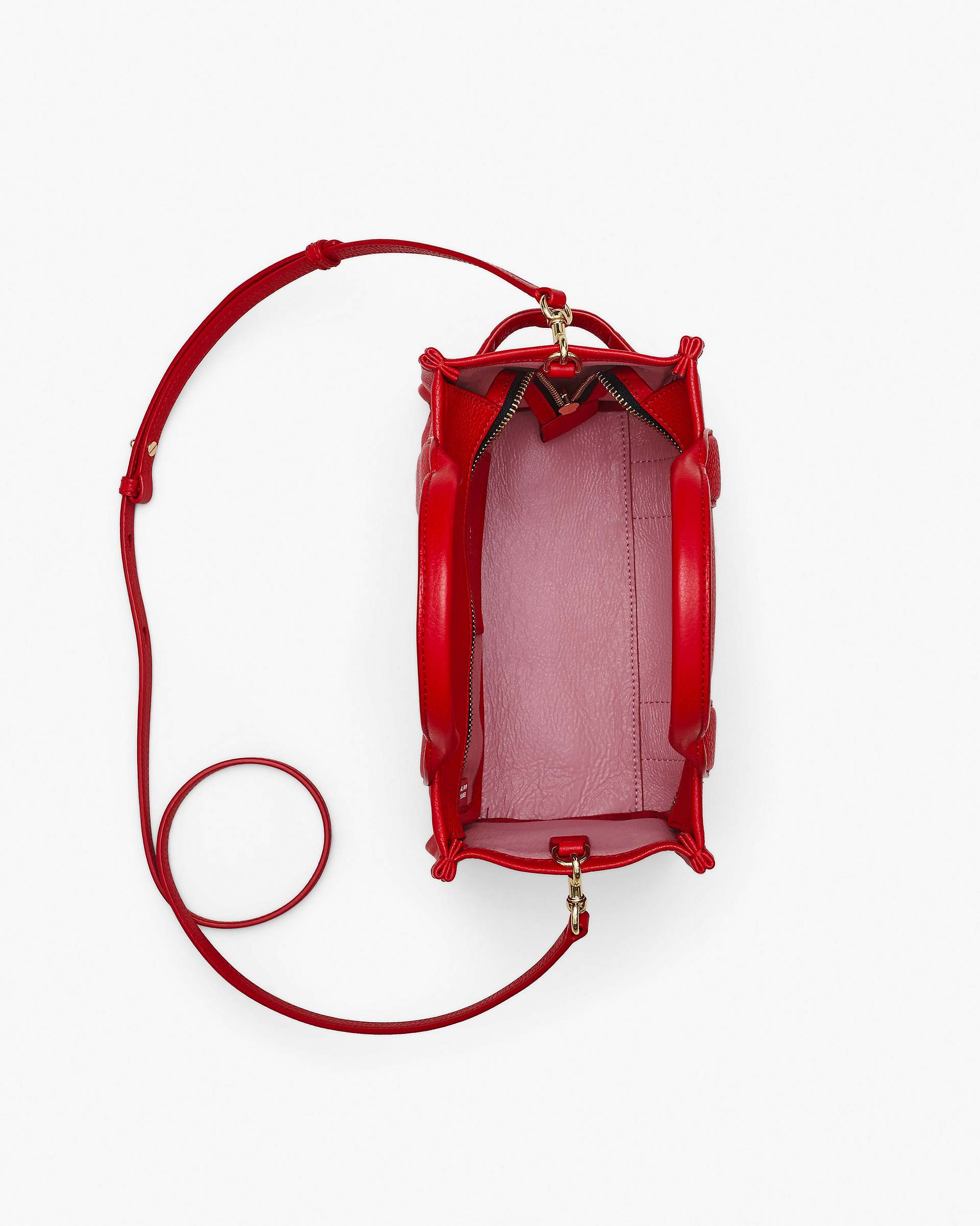 The Leather Small Tote Bag - True Red