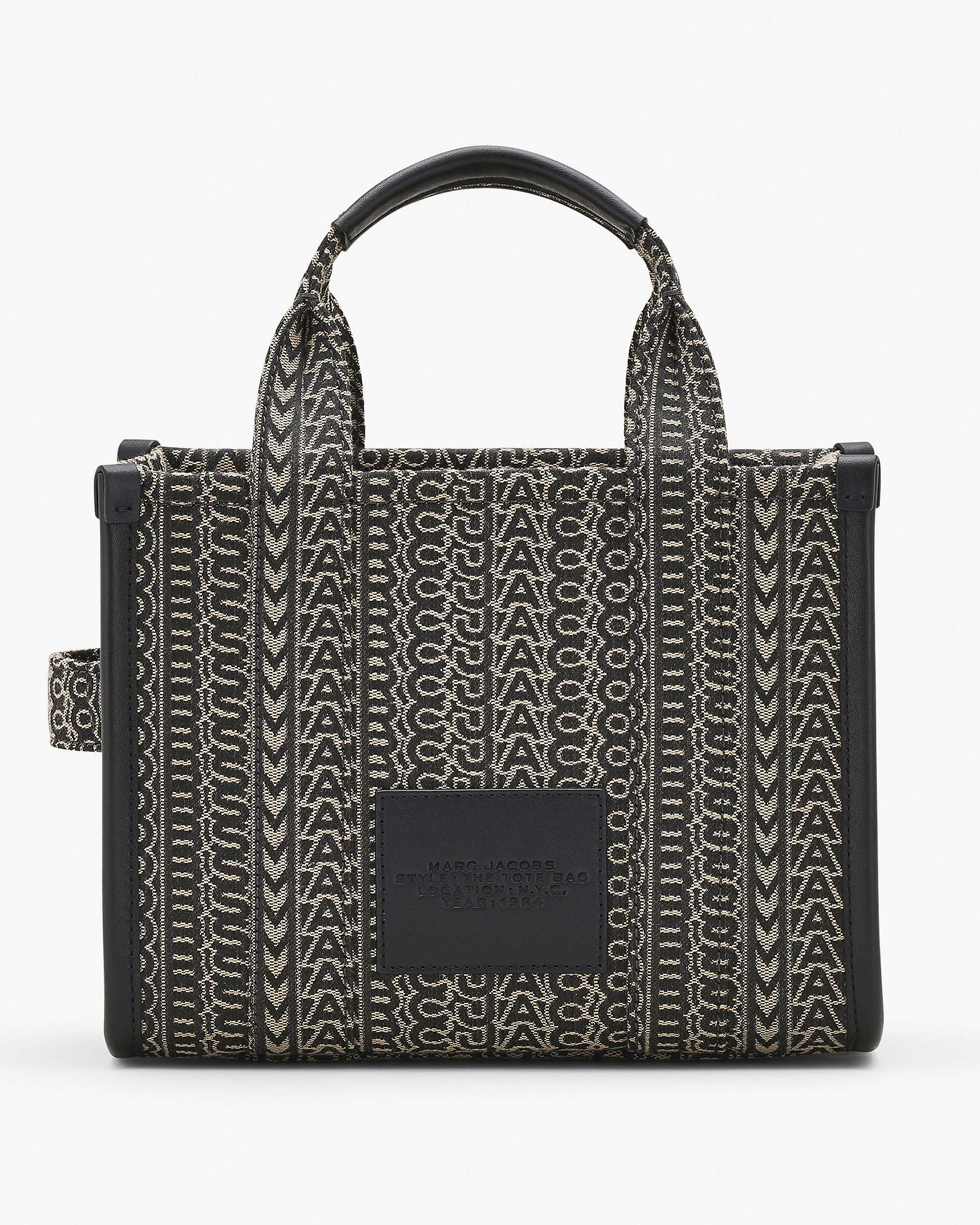 The Monogram Jacquard Small Tote Bag - Beige Multi