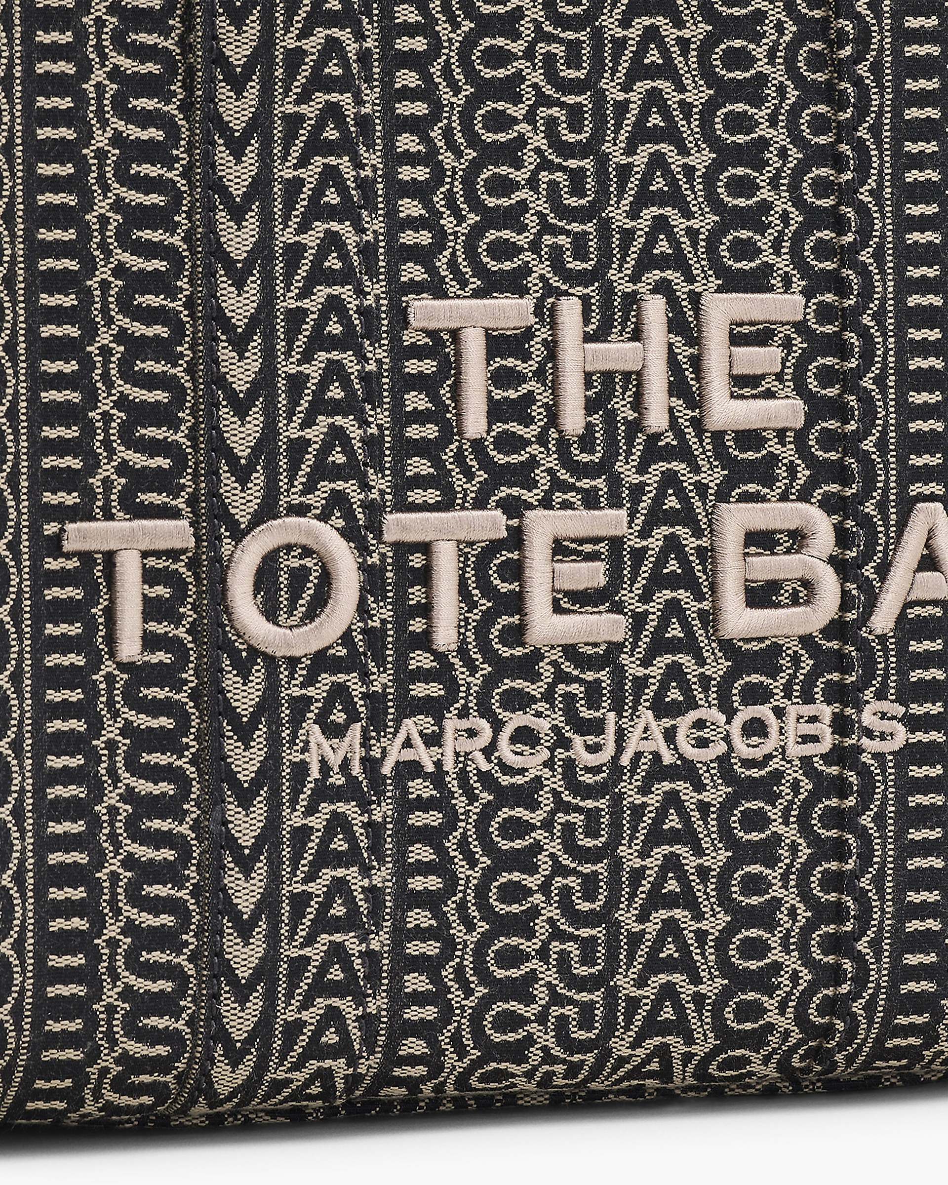 The Monogram Jacquard Small Tote Bag - Beige Multi
