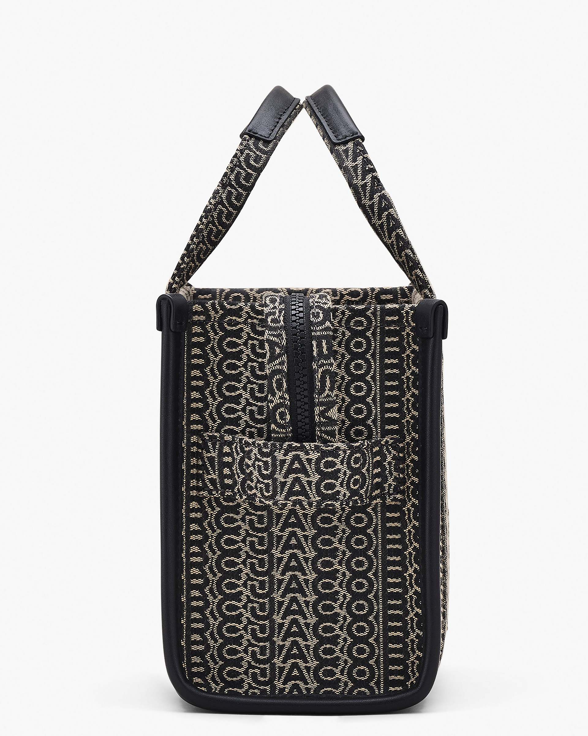 The Monogram Jacquard Small Tote Bag - Beige Multi