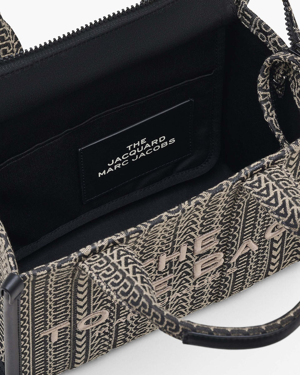 The Monogram Jacquard Small Tote Bag - Beige Multi